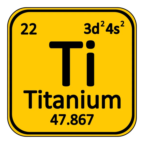 Icona periodica in titanio elemento tavola . — Vettoriale Stock