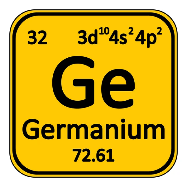 Icona di germanio elemento tavola periodica . — Vettoriale Stock