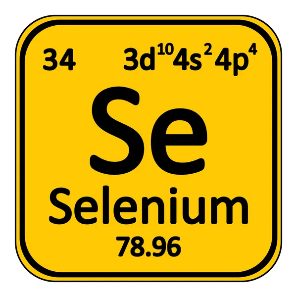 Значок селена элемента периодической таблицы . — стоковый вектор