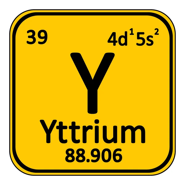 Icona dell'ittrio elemento tavola periodica . — Vettoriale Stock