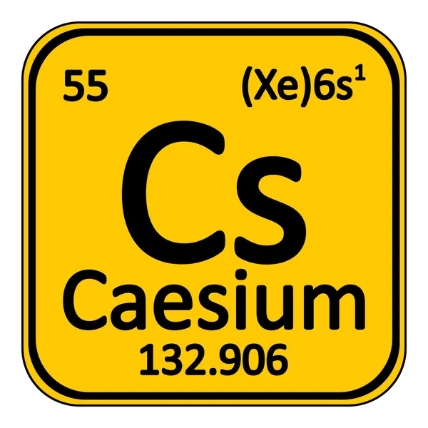 Elemento tabla periódica icono de cesio . — Archivo Imágenes Vectoriales
