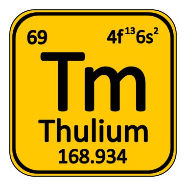 Periyodik Tablo öğesi thulium simgesi.