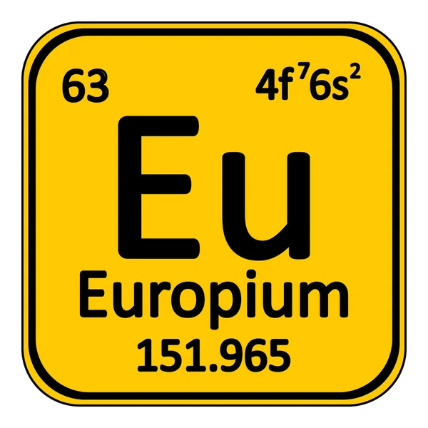 Periodensystem element europium icon. — Stockvektor