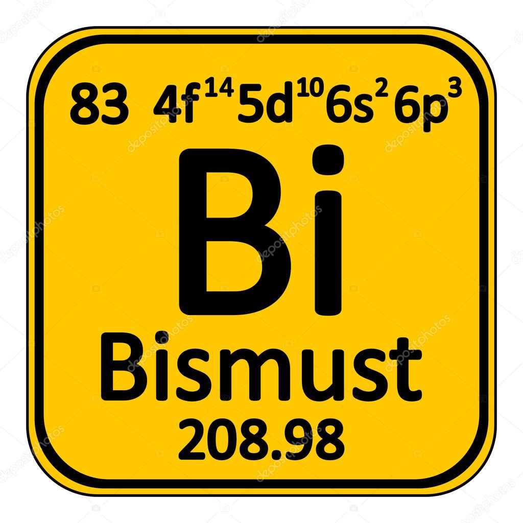 Resultado de imagen para bismuto en la tabla periodica