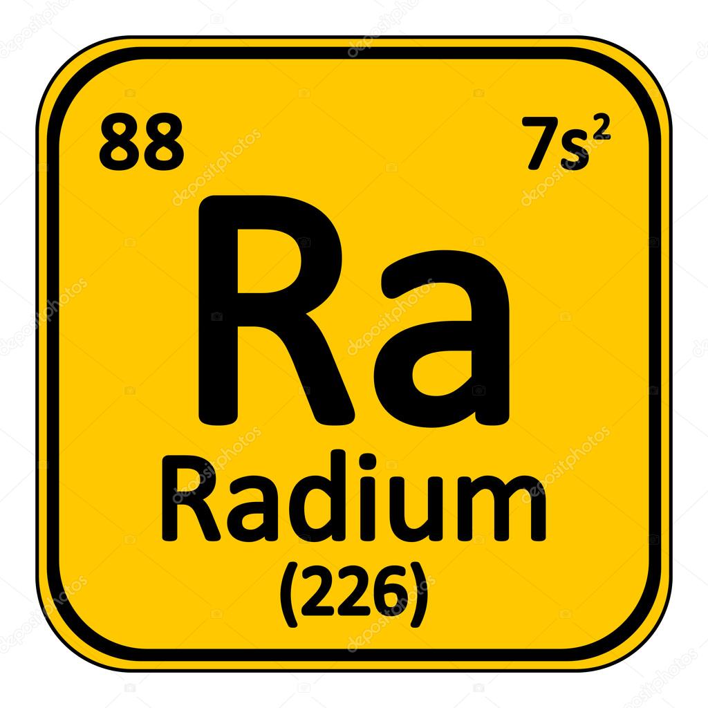 Periodic Table Element Radium Icon Stock Vector Image By Konstsem 127976548