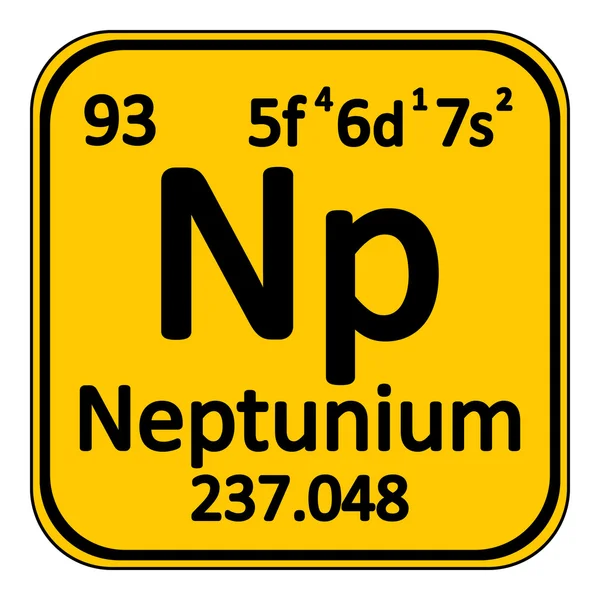 Tabela periódica elemento ícone de neptúnio . —  Vetores de Stock