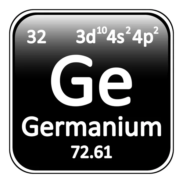 Pictogram van het periodiek element germanium. — Stockvector