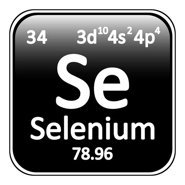Ícone periódico do selênio do elemento da tabela . —  Vetores de Stock