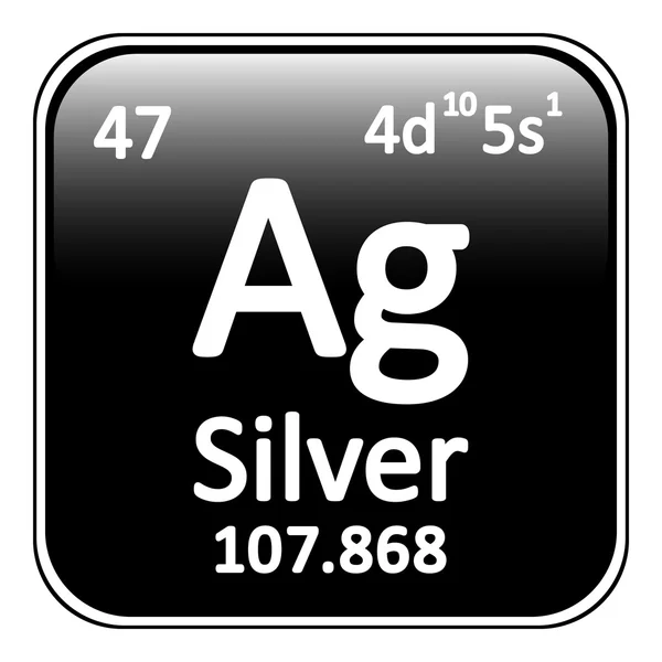 Periodic table element srebrny ikona. — Wektor stockowy
