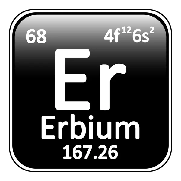 Icona periodica dell'elemento tabella erbio . — Vettoriale Stock