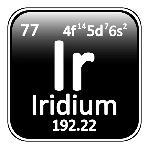 Періодична іридієва піктограма елемента таблиці . — стоковий вектор