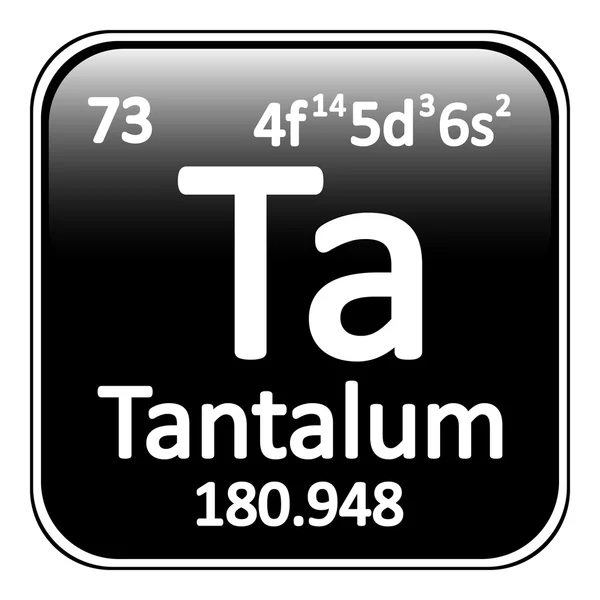 Periodensystem Element Tantal Symbol. — Stockvektor