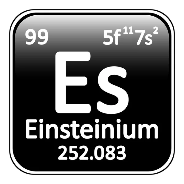 Periodic table element einsteinium icon. — Stock Vector