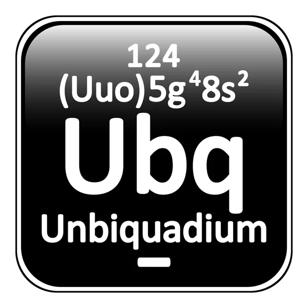 Periodensystem Element unbinilium Symbol. — Stockvektor