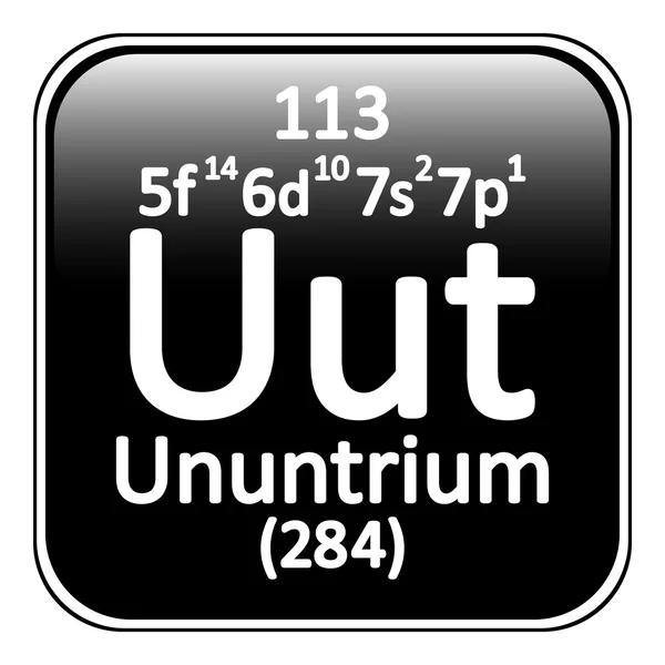 Значок элемента периодической таблицы унунтрия . — стоковый вектор