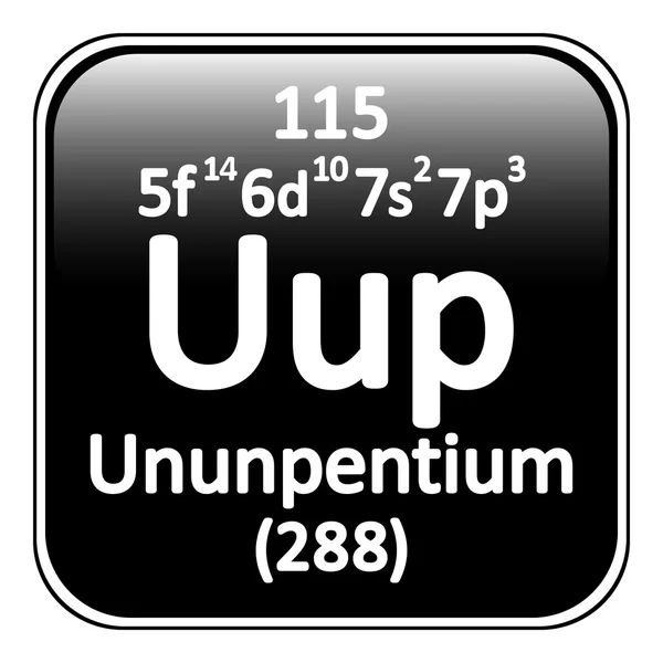 Ununpentium pictogram van het element van periodiek. — Stockvector