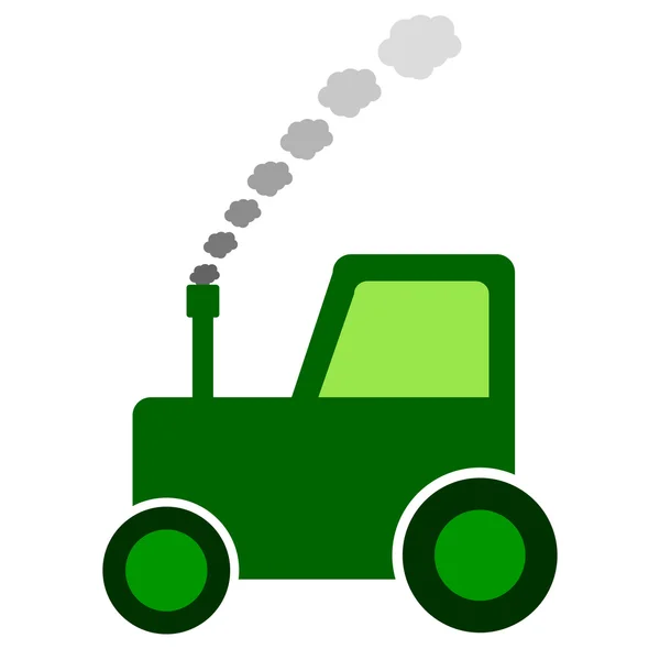 Traktor-ikonen på vit. — Stock vektor
