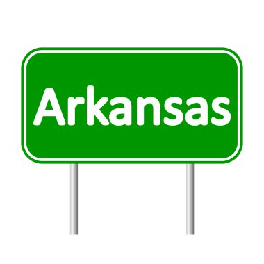 Arkansas yeşil yol levhası.