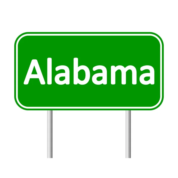 Зеленый дорожный знак Алабамы . — стоковый вектор
