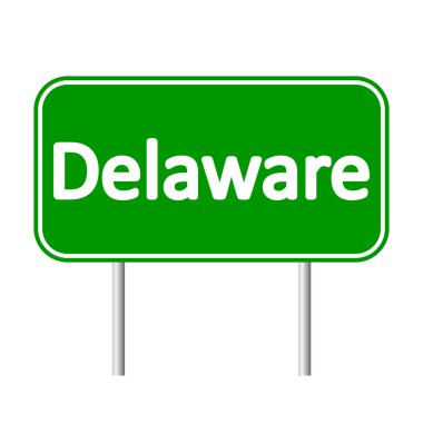 Delaware yeşil yol levhası