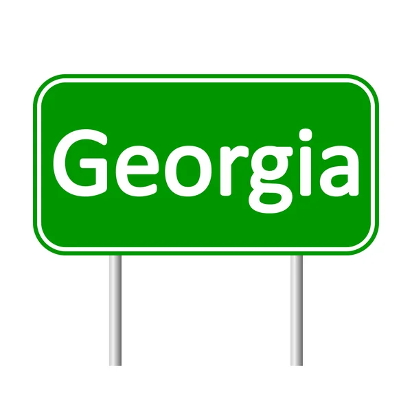 Georgia green road sign — Stock Vector
