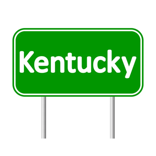 Kentucky green road sign — Stock Vector