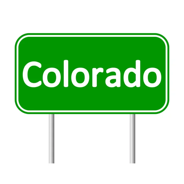 Colorado yeşil yol levhası — Stok Vektör