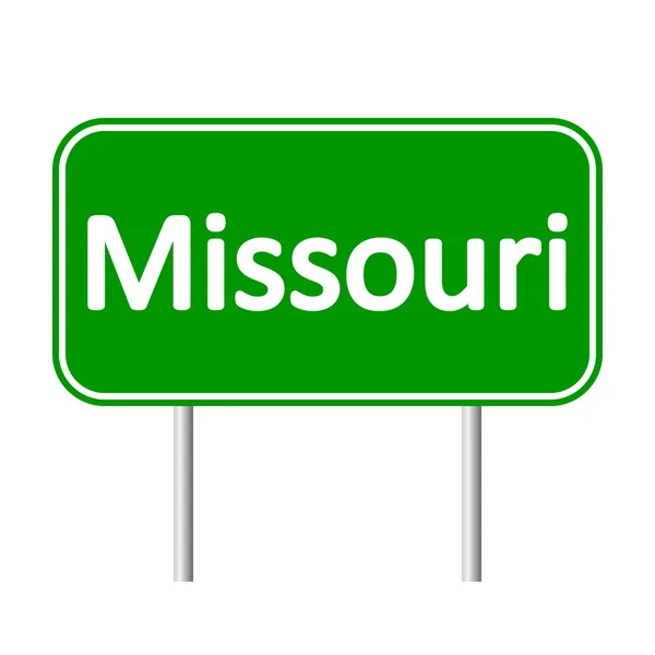 Missouri-zöld út jel — Stock Vector