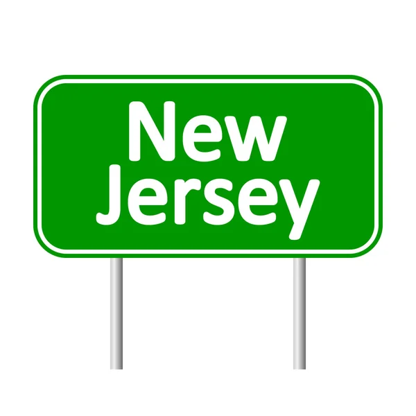 Señal de carretera verde de Nueva Jersey — Vector de stock