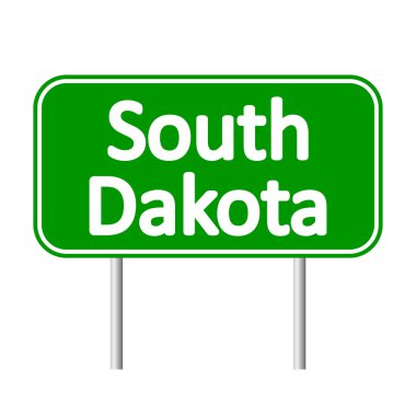 Güney dakota yeşil yol levhası