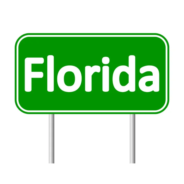 Florida green road sign — Stock Vector