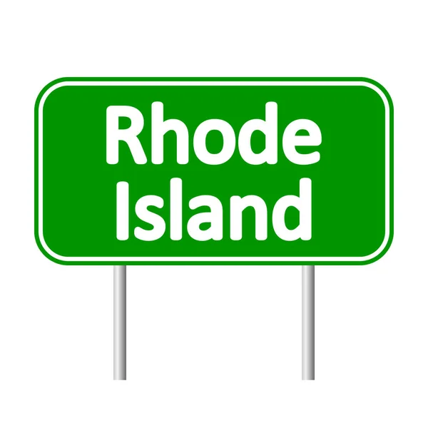 Rhode Island green road sign — Stock Vector