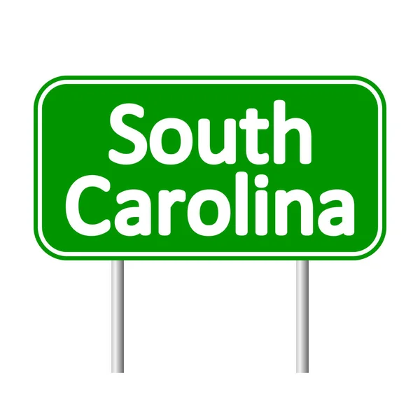 Південна Кароліна зелений дорожній знак — стоковий вектор