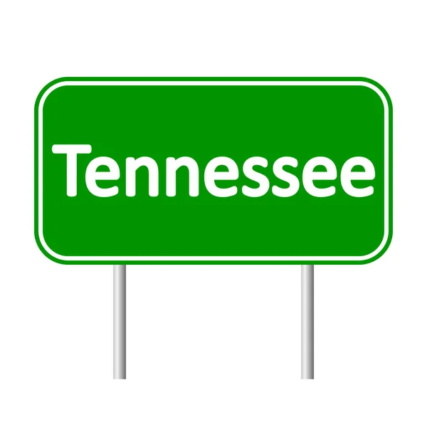 Tennessee green road sign — Stock Vector