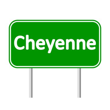 Cheyenne yeşil yol levhası