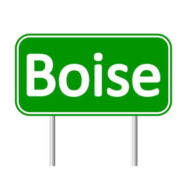 Boise yeşil yol levhası