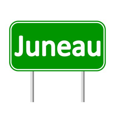 Juneau yeşil yol levhası