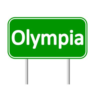 Olympia yeşil yol levhası