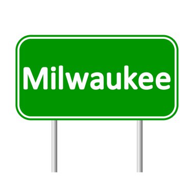 Milwaukee yeşil yol levhası.