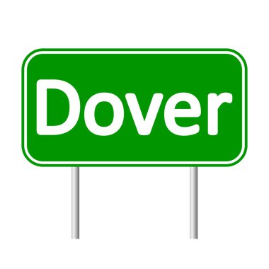 Dover yeşil yol levhası.