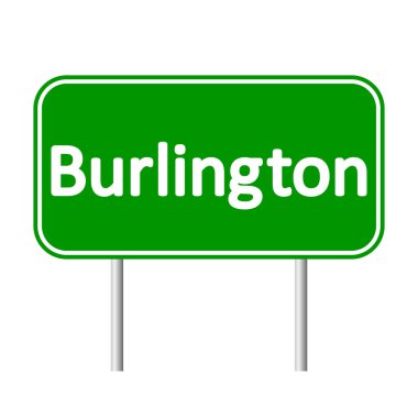 Burlington yeşil yol levhası.