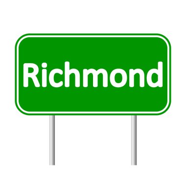 Richmond yeşil yol levhası.
