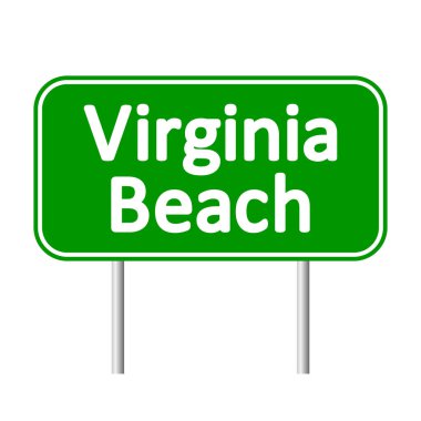 Virginia beach yeşil yol levhası.