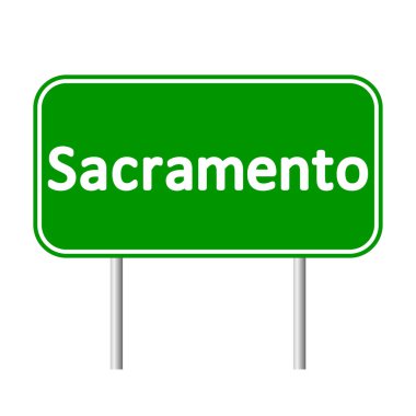 Sacramento yeşil yol levhası