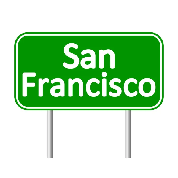 San Francisco cartello stradale verde — Vettoriale Stock