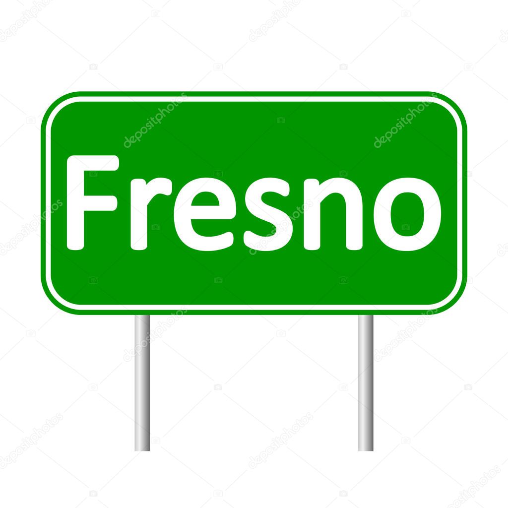 Fresno green road sign