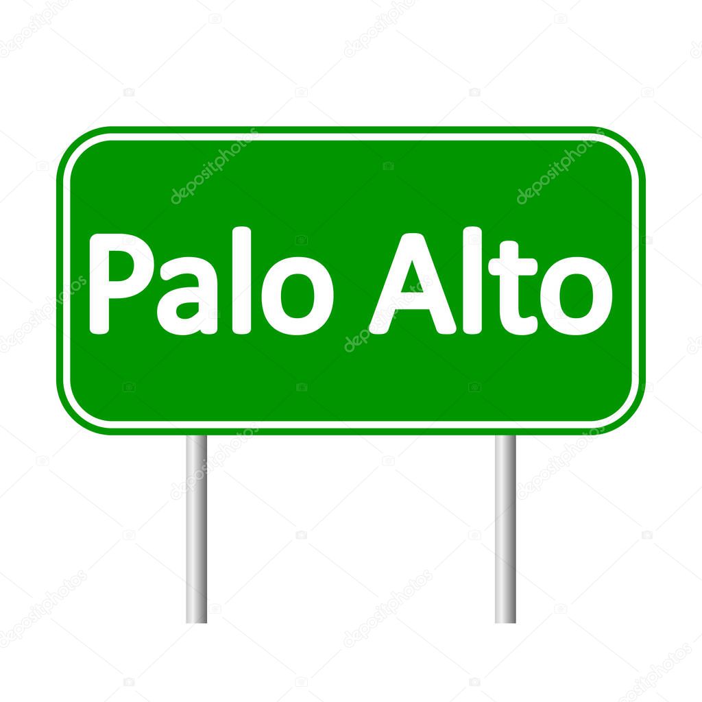 Paro Alto green road sign