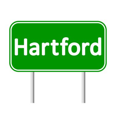 Hartford yeşil yol levhası.
