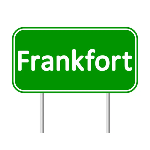 Frankfort yeşil yol levhası. — Stok Vektör
