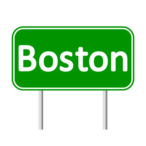 Boston yeşil yol levhası. — Stok Vektör